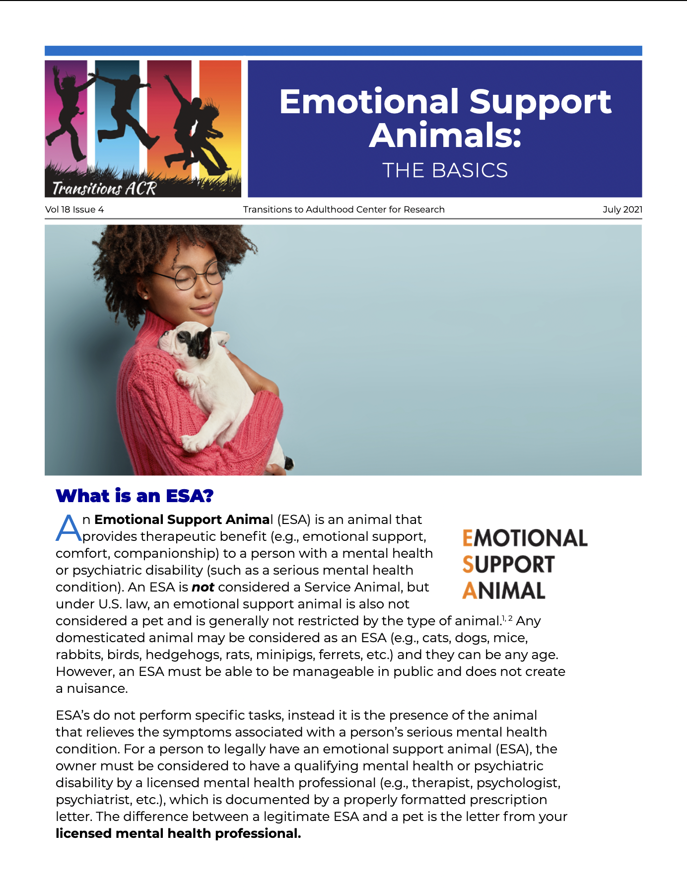Emotional Support Animals: The Basics – Trainings